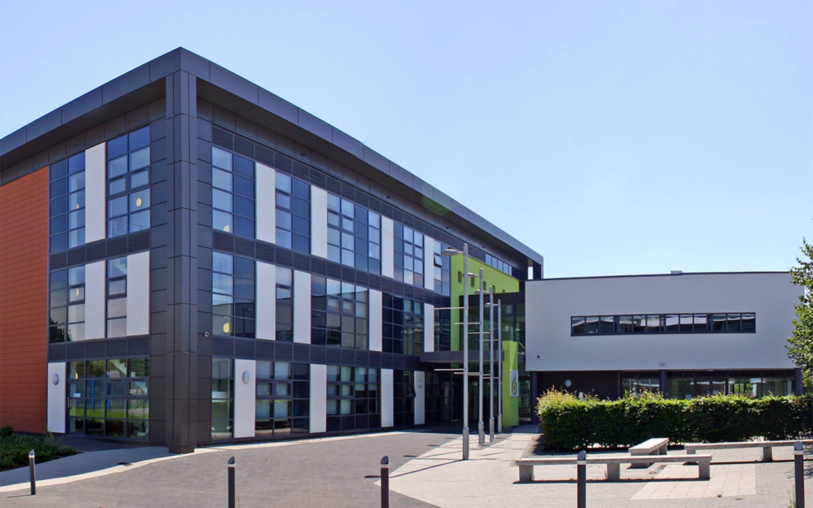College new green building smal